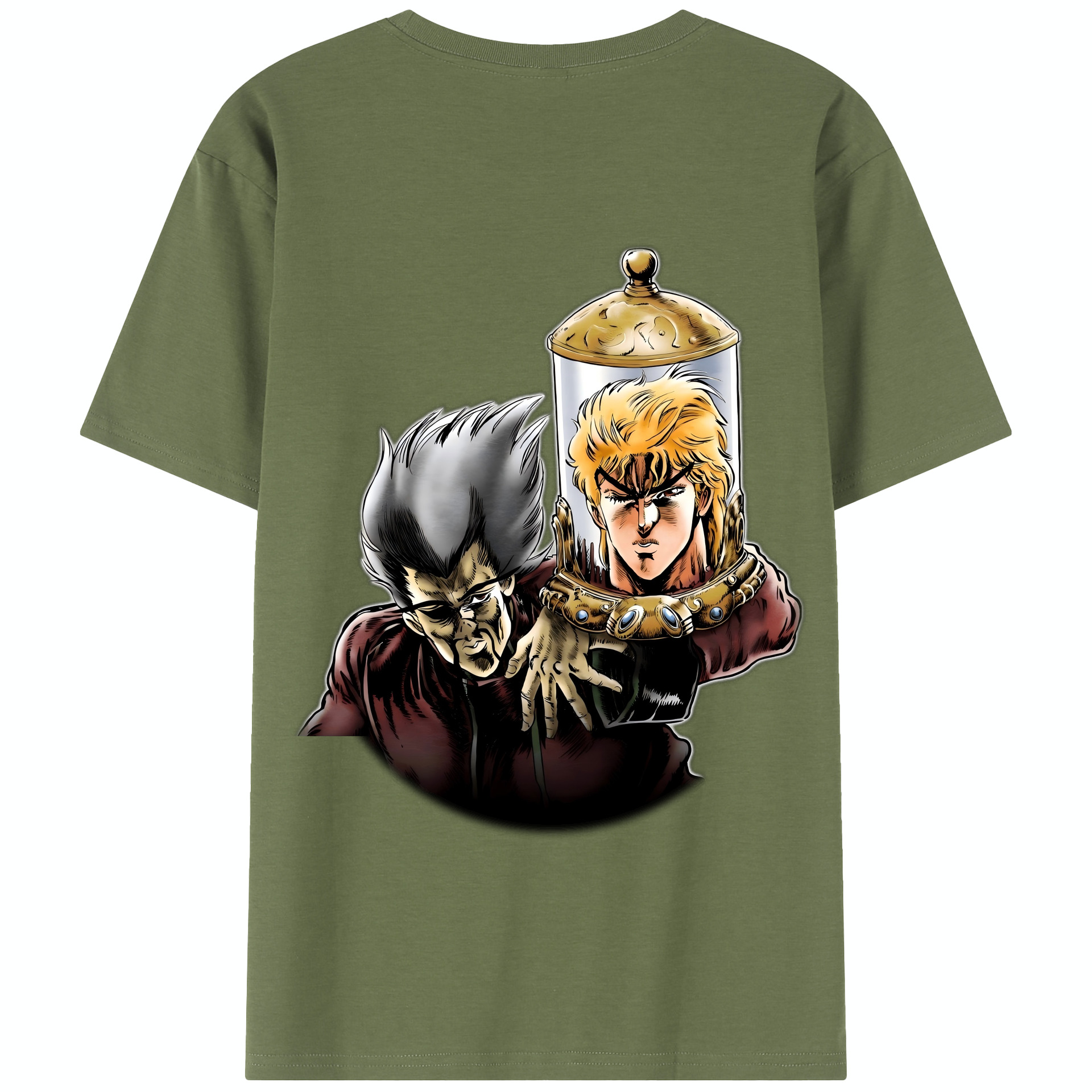 （画像用） ジョジョの奇妙な冒険 ディオ?ブランドー JoJo's Bizarre Adventure Dio Brando 綿100％半袖Tシャツ（背面プリント）